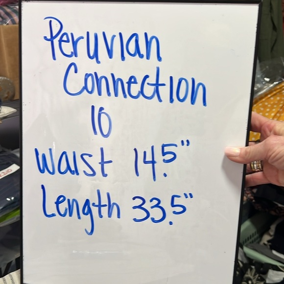 Peruvian Connection Pima Cotton Aline Pleated Midi Skirt Size 10 - Picture 7 of 7